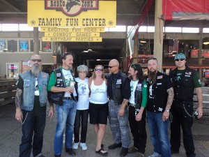 In Dallas with Dago and the Boozefighters from Switzerland (I think)