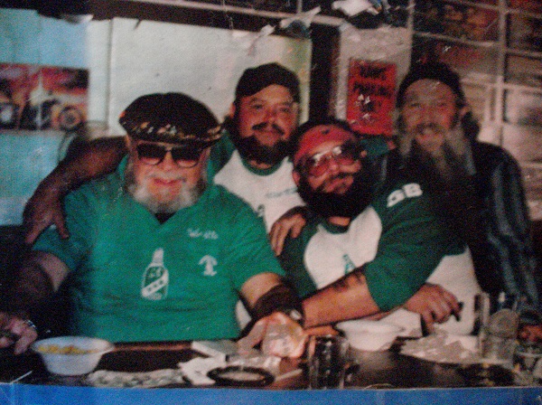 The only picture I have of Wino at Johnny's with his son Billy Clyde our pal Huck and a mystery  Boozefighter