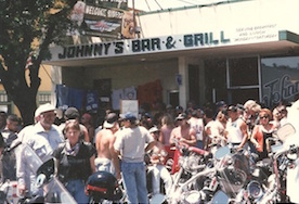 The 1997 rally in front of Johnny's.