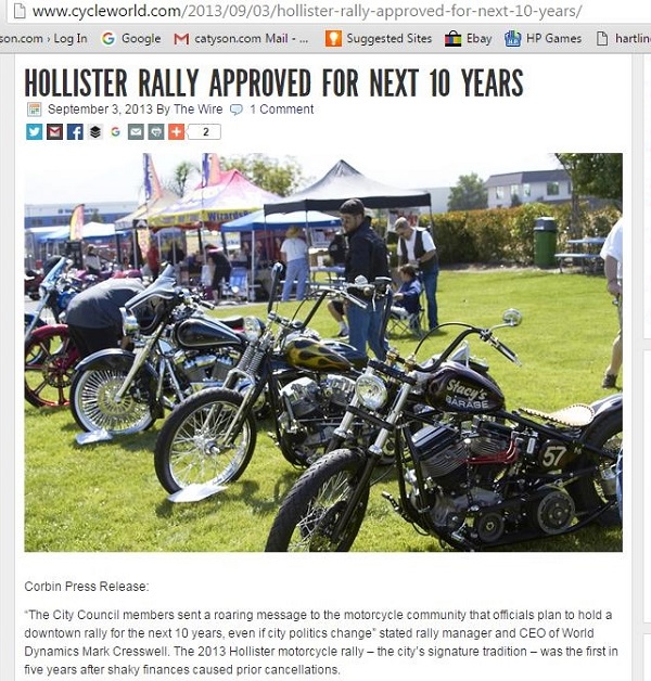 It was big news for motorcycle enthusiasts as this Cycleworld article attests to. 